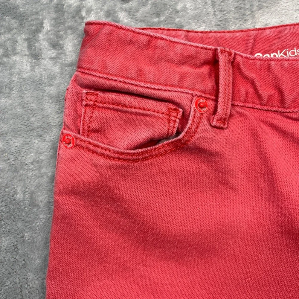Gap Kids Super Skinny Jeans Kids Coral Red Adjustable Waist 12 Regular - Picture 5 of 16